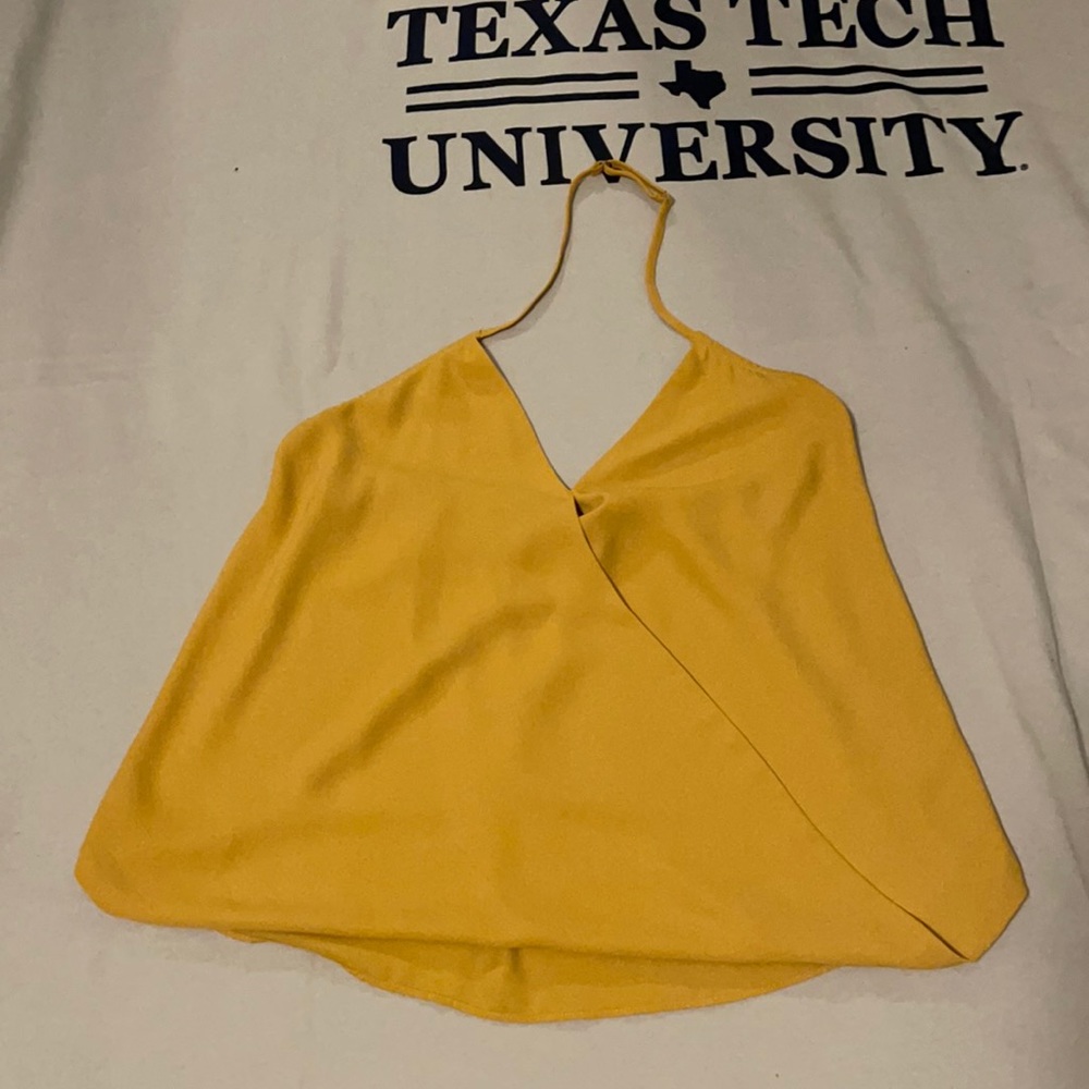 Yellow Over The Neck Top